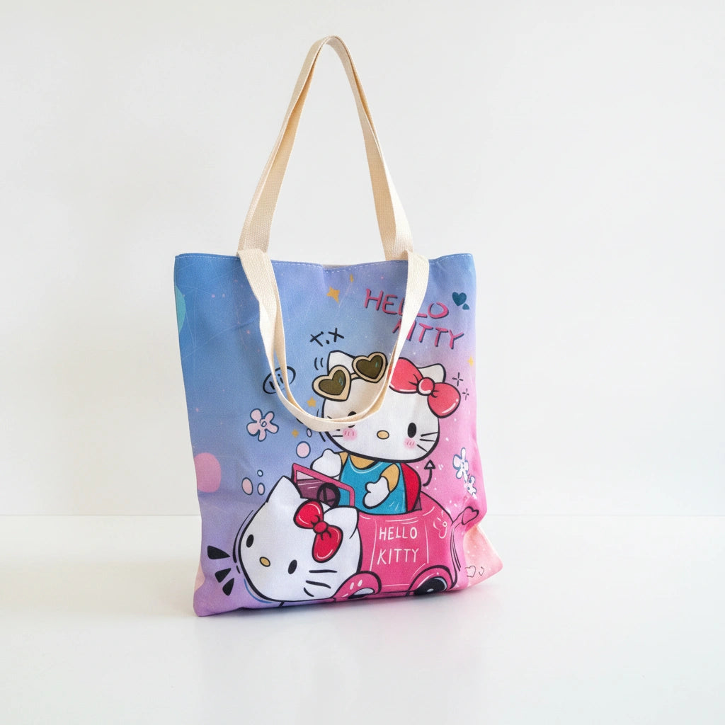 Bolsa Tote Hello Kitty Auto Rosa | 37 x 33 cm