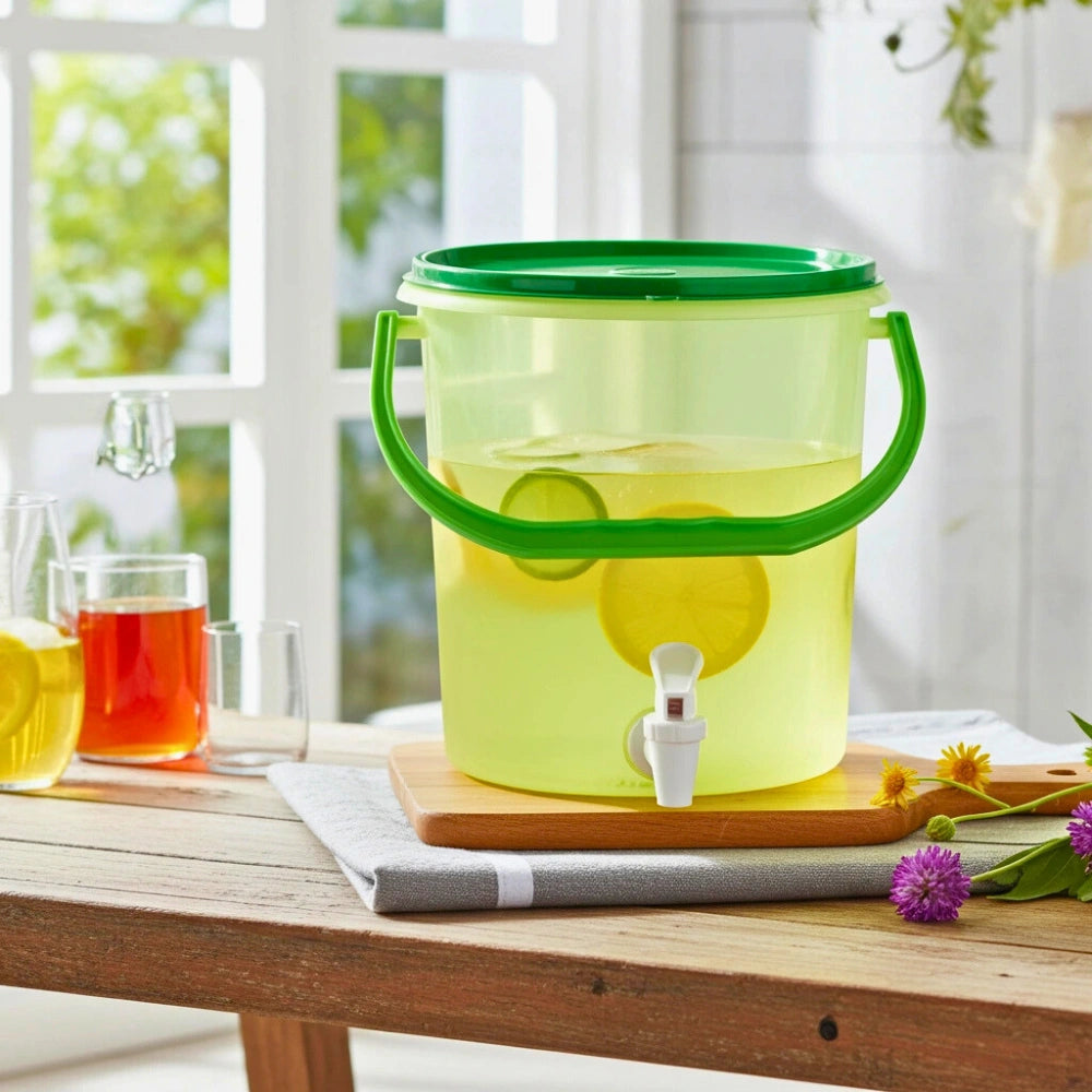 Bote Dispensador Verde con Llave y Asa | 5 L