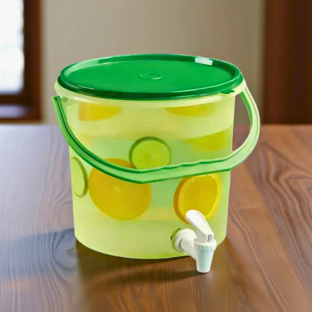 Bote Dispensador Verde con Llave y Asa | 5 L