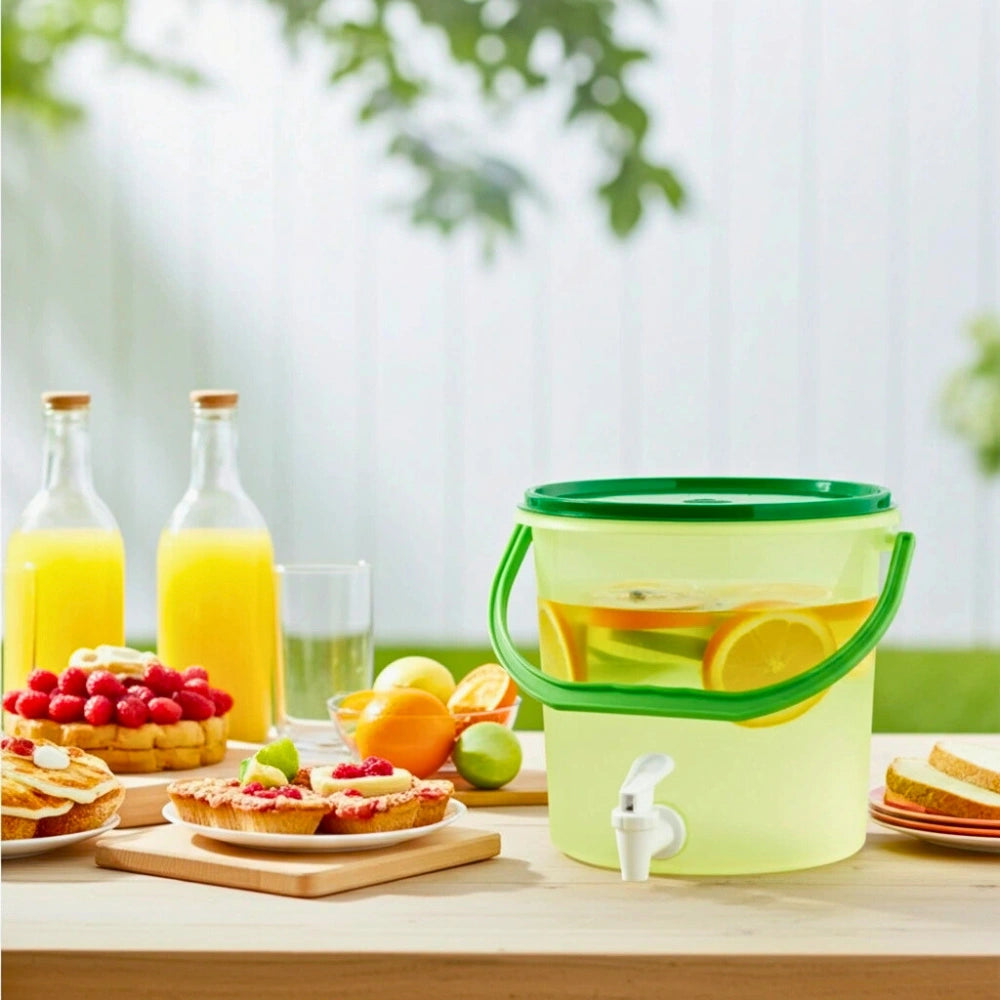 Bote Dispensador Verde con Llave y Asa | 5 L