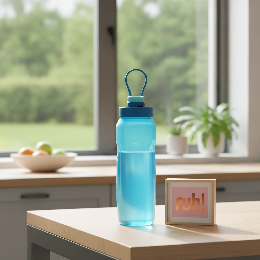 Botella Aqua 1 Litro Asa Abatible Libre BPA