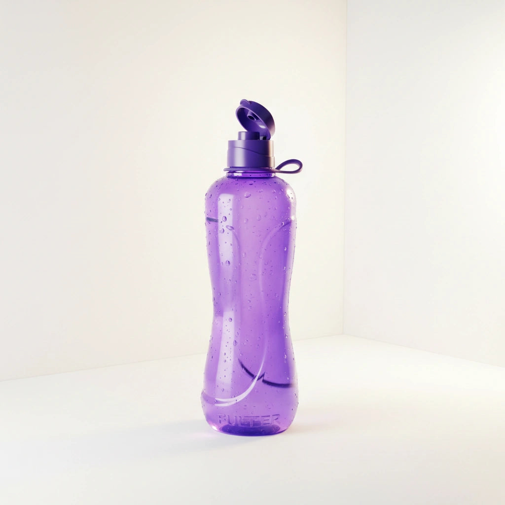 Botella Jumbo Morada 2 Litros Flip Top con Asa