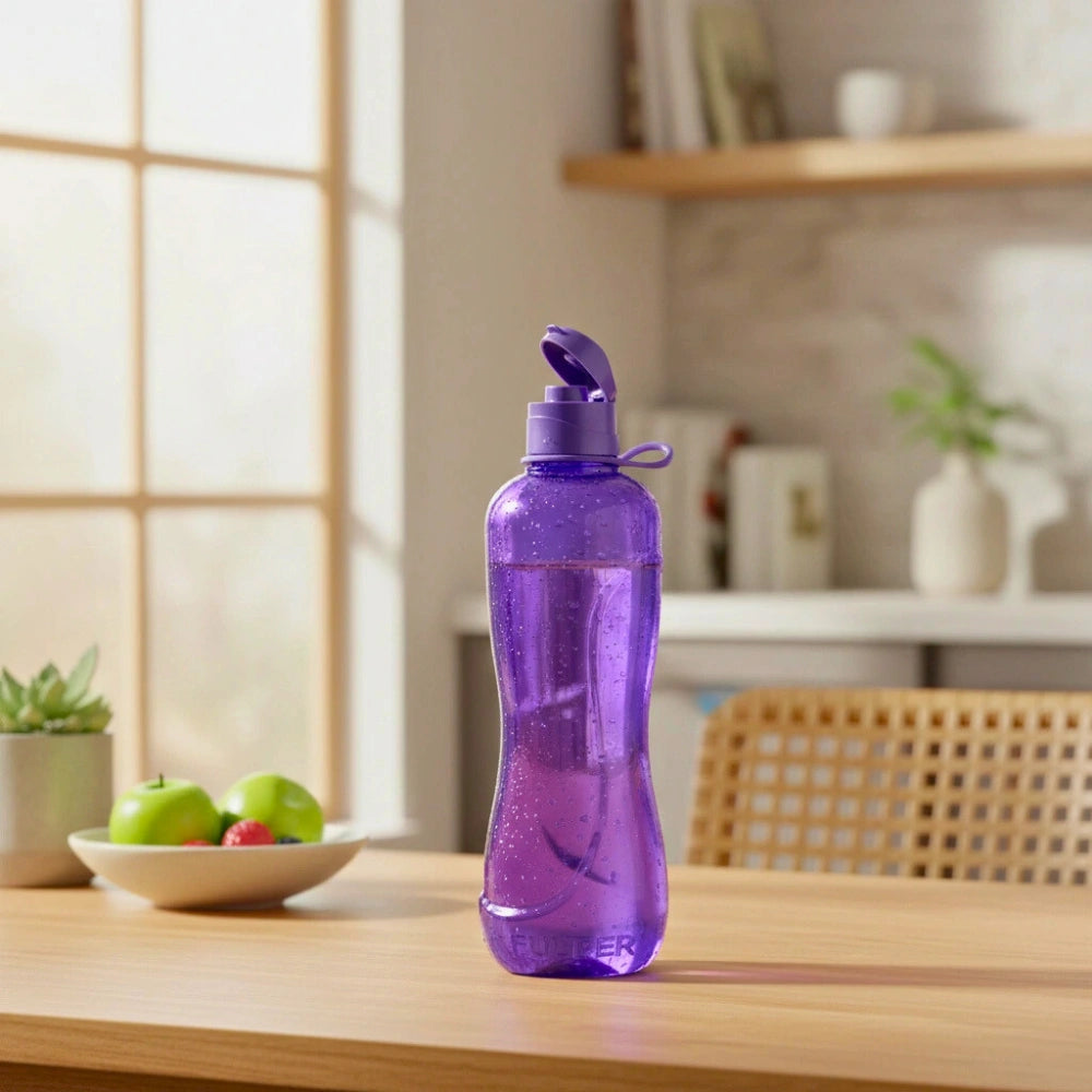 Botella Jumbo Morada 2 Litros Flip Top con Asa