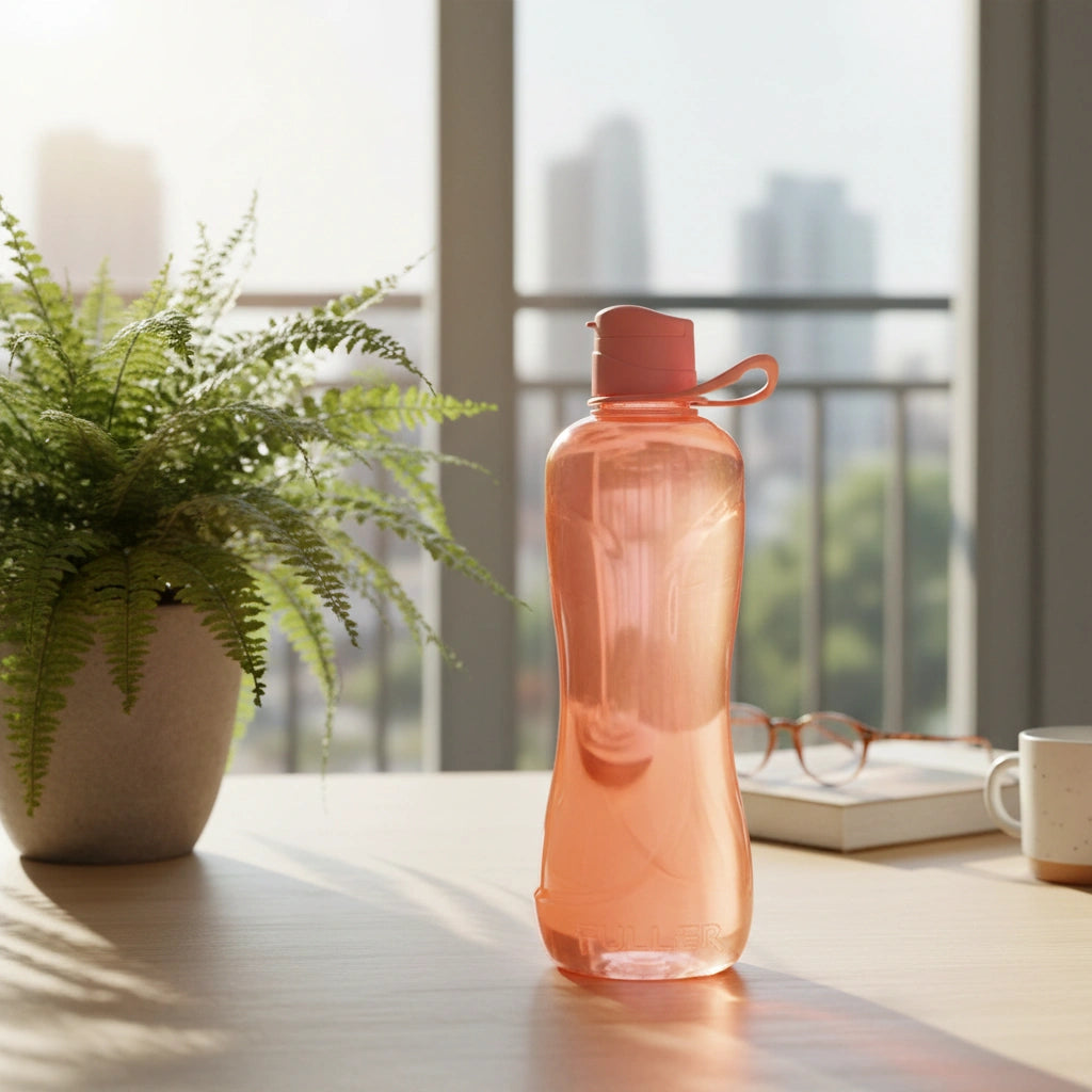 Botella Jumbo Rosa Gold 2 Litros Flip Top con asa