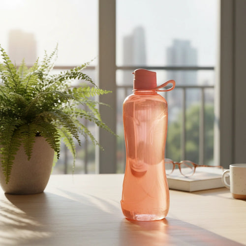 Botella Jumbo Rosa Gold 2 Litros Flip Top con asa