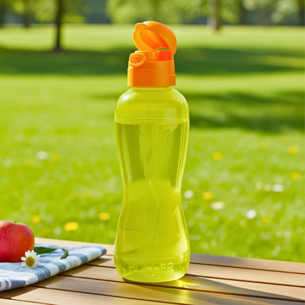 Botella Reutilizable Amarillo 500ml Tapa Flip Top