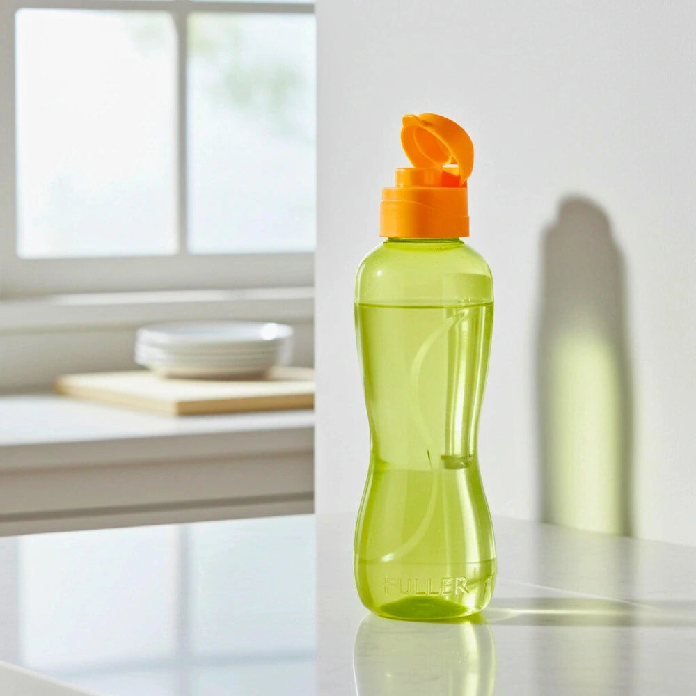Botella Reutilizable Amarillo 500ml Tapa Flip Top