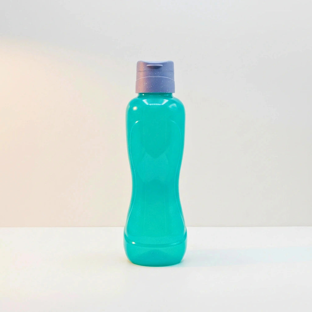 Botella Reutilizable Azul Glitter 1 Litro Tapa Flip Top