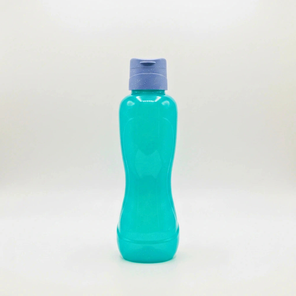 Botella Reutilizable Azul Glitter 1 Litro Tapa Flip Top