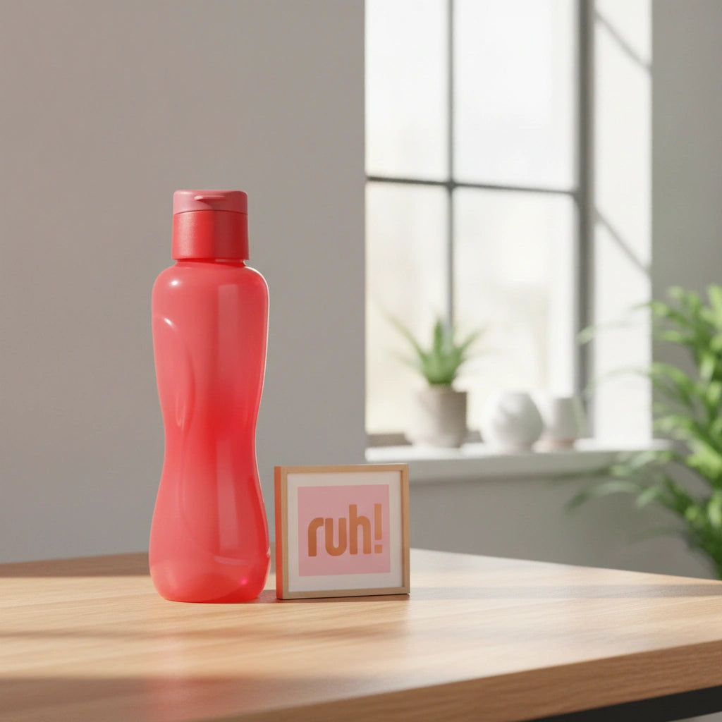 Botella Reutilizable Coral 1 Litro Tapa Flip Top