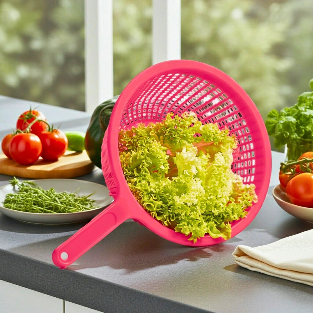 Colador de Plástico Fucsia | Pasta y Verduras | 26.5 cm
