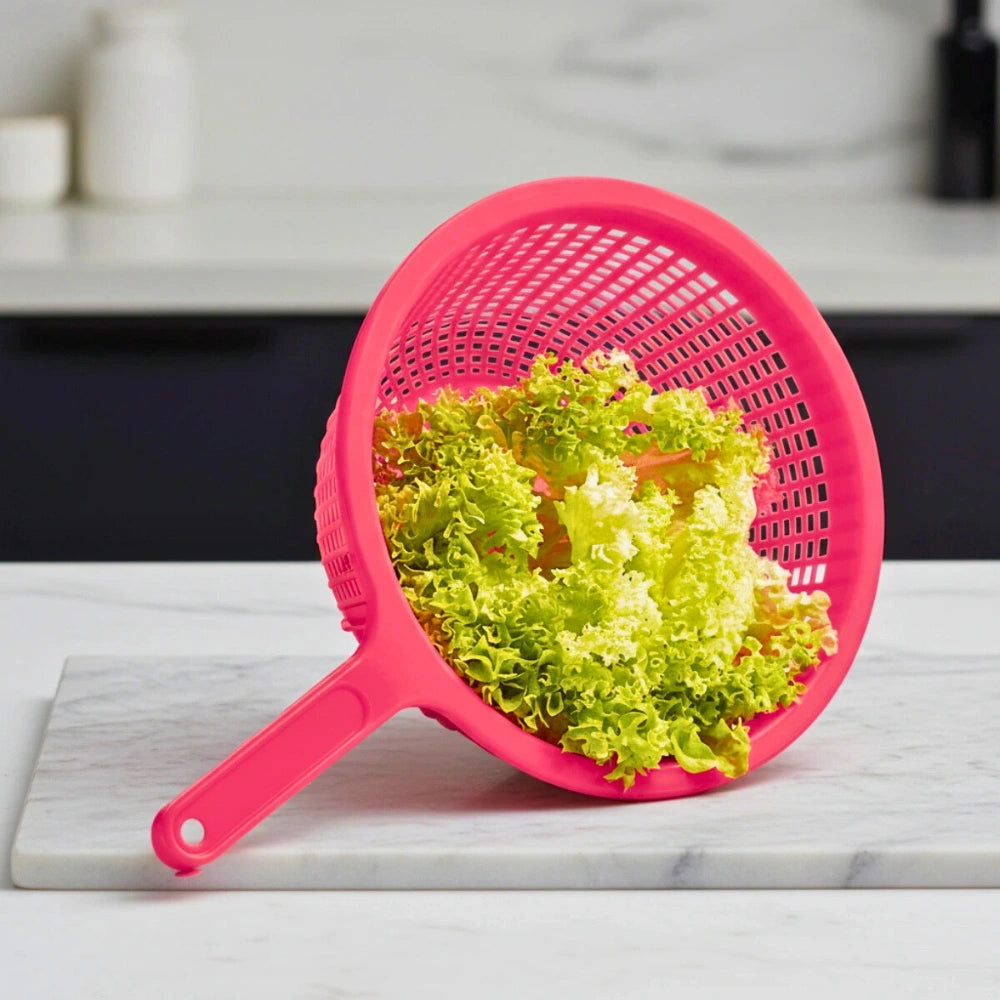 Colador de Plástico Fucsia | Pasta y Verduras | 26.5 cm