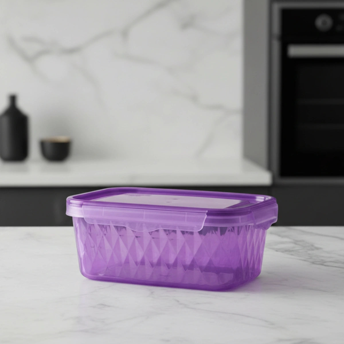Contenedor Morado 1 Litro con Tapa Hermética