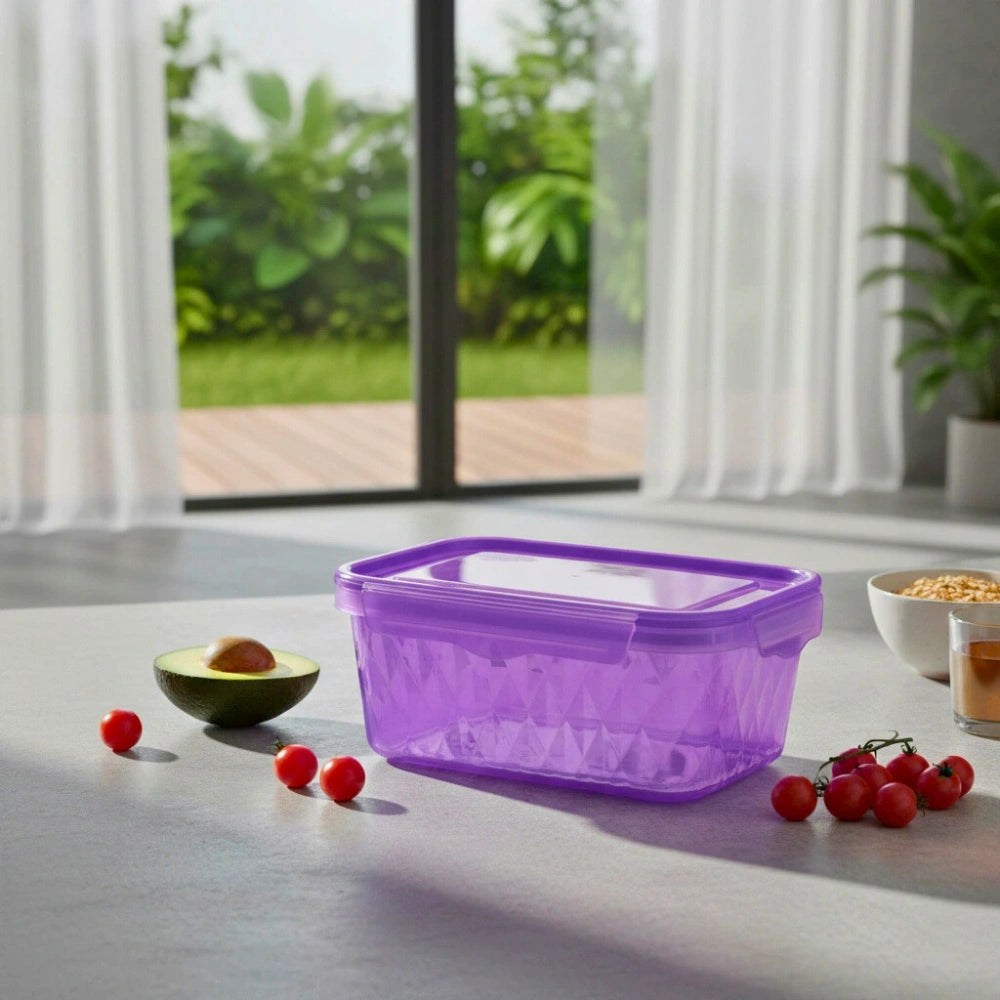 Contenedor Morado 1 Litro con Tapa Hermética