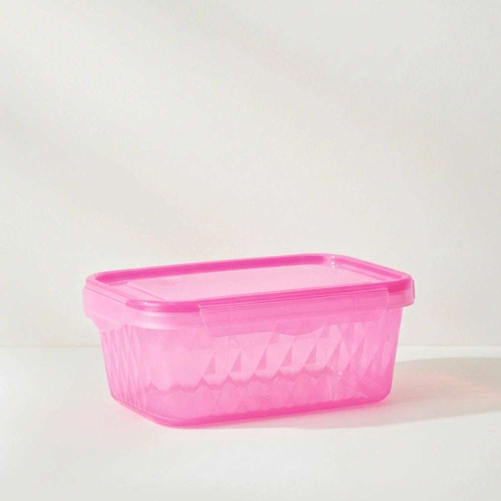 Contenedor Rosa 1 Litro con Tapa Hermética