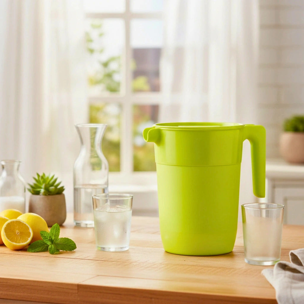Jarra Verde con Tapa para Nevera | 1 L