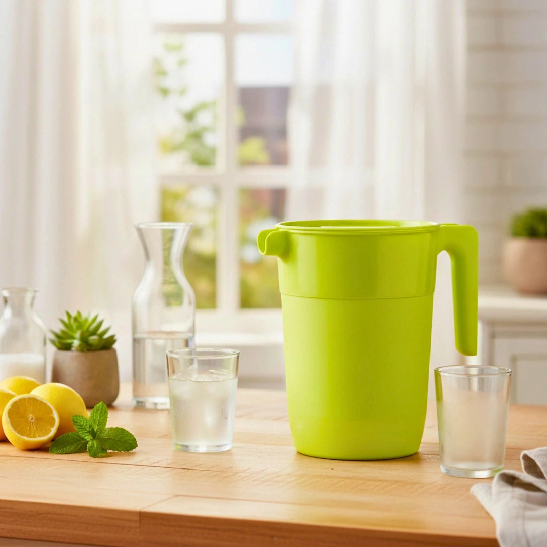 Jarra Verde con Tapa para Nevera | 1 L