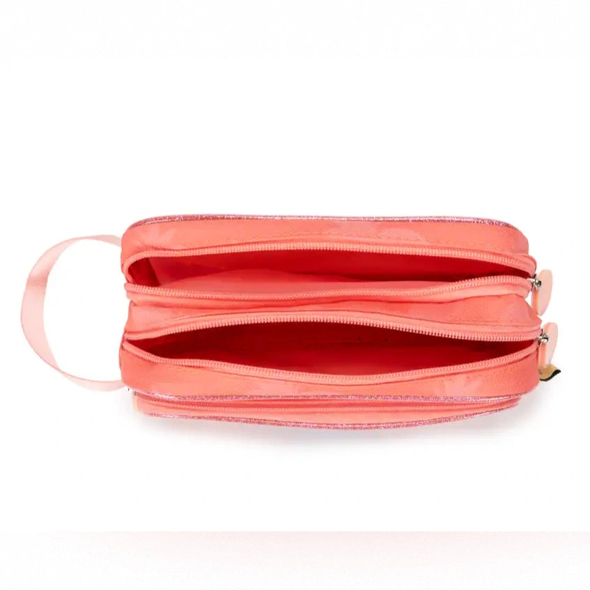 Lapicera Escolar Triple Compartimento Coral Stitch