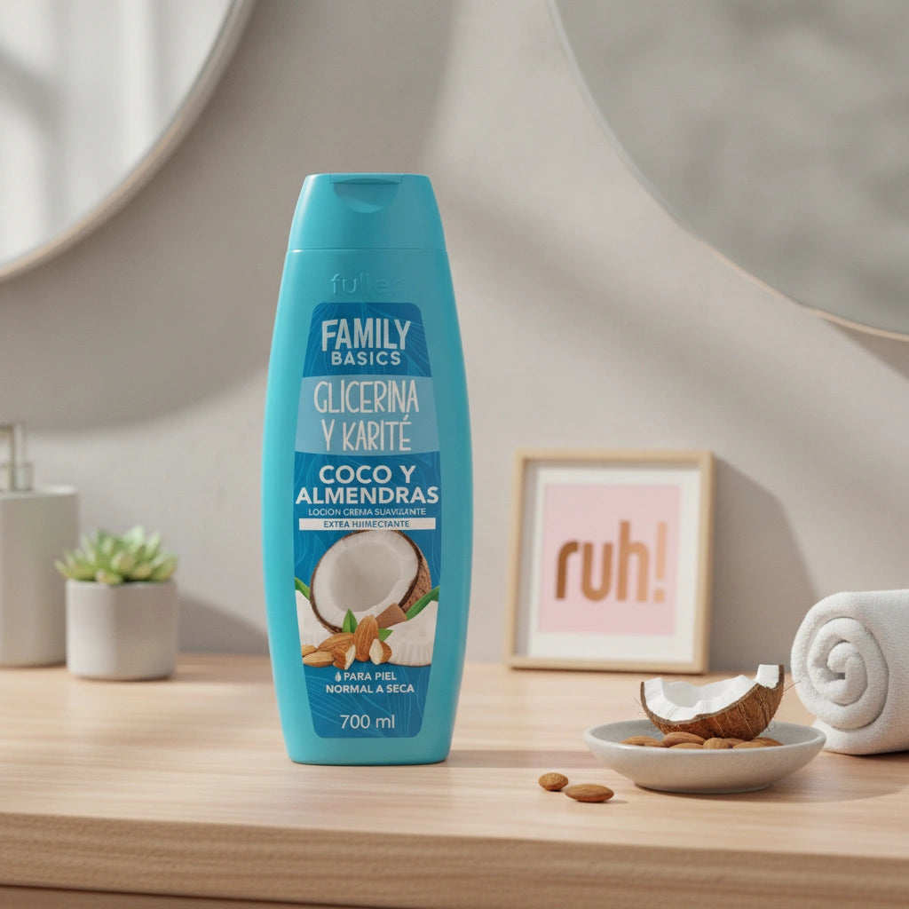 Loción crema humectante coco y almendras 700 ml