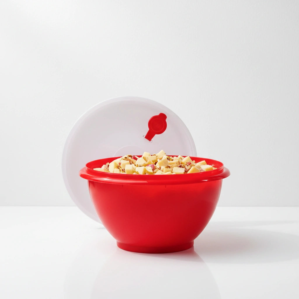 Maxi Bowl Jumbo Rojo con Tapa y Vertedero | 8 L
