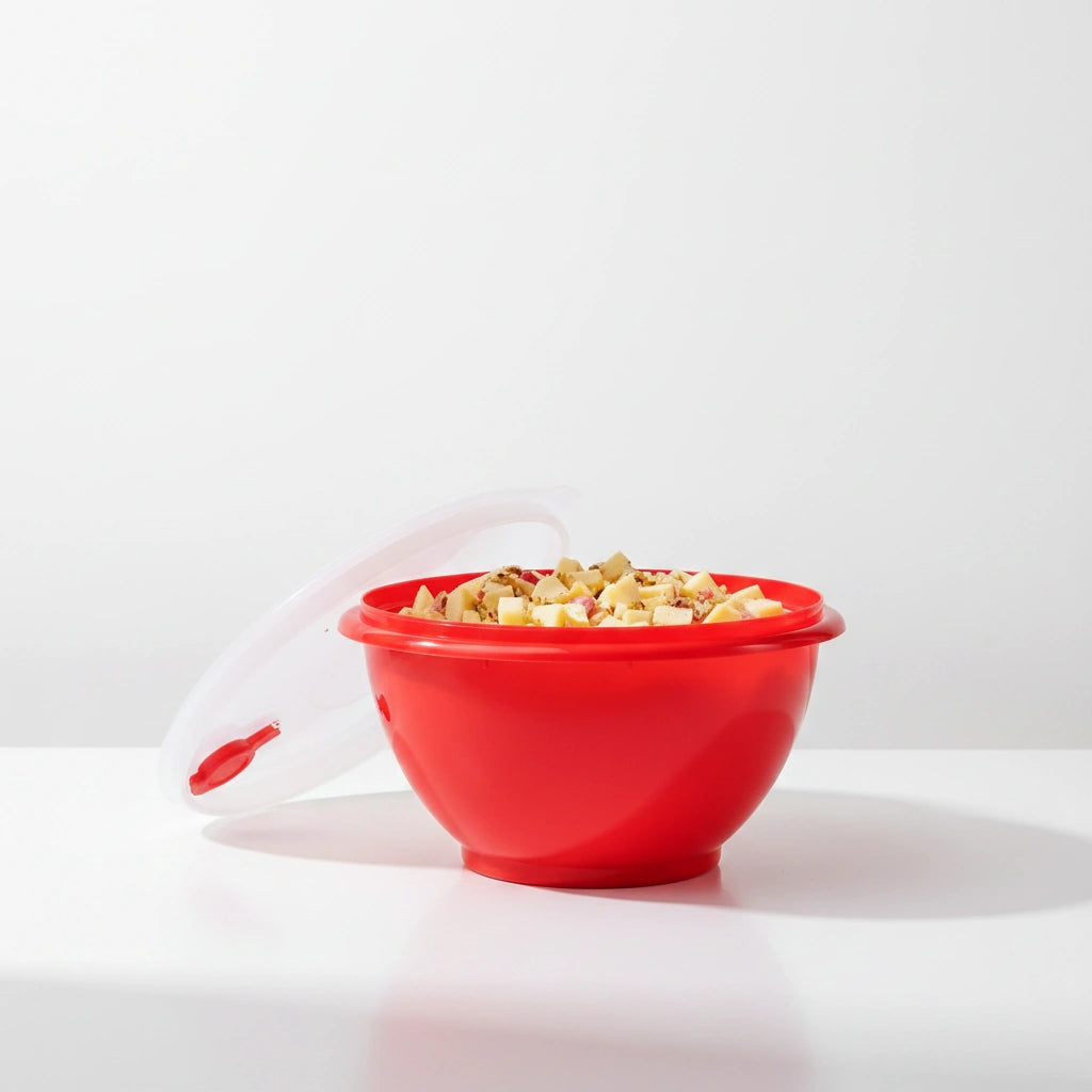 Maxi Bowl Jumbo Rojo con Tapa y Vertedero | 8 L