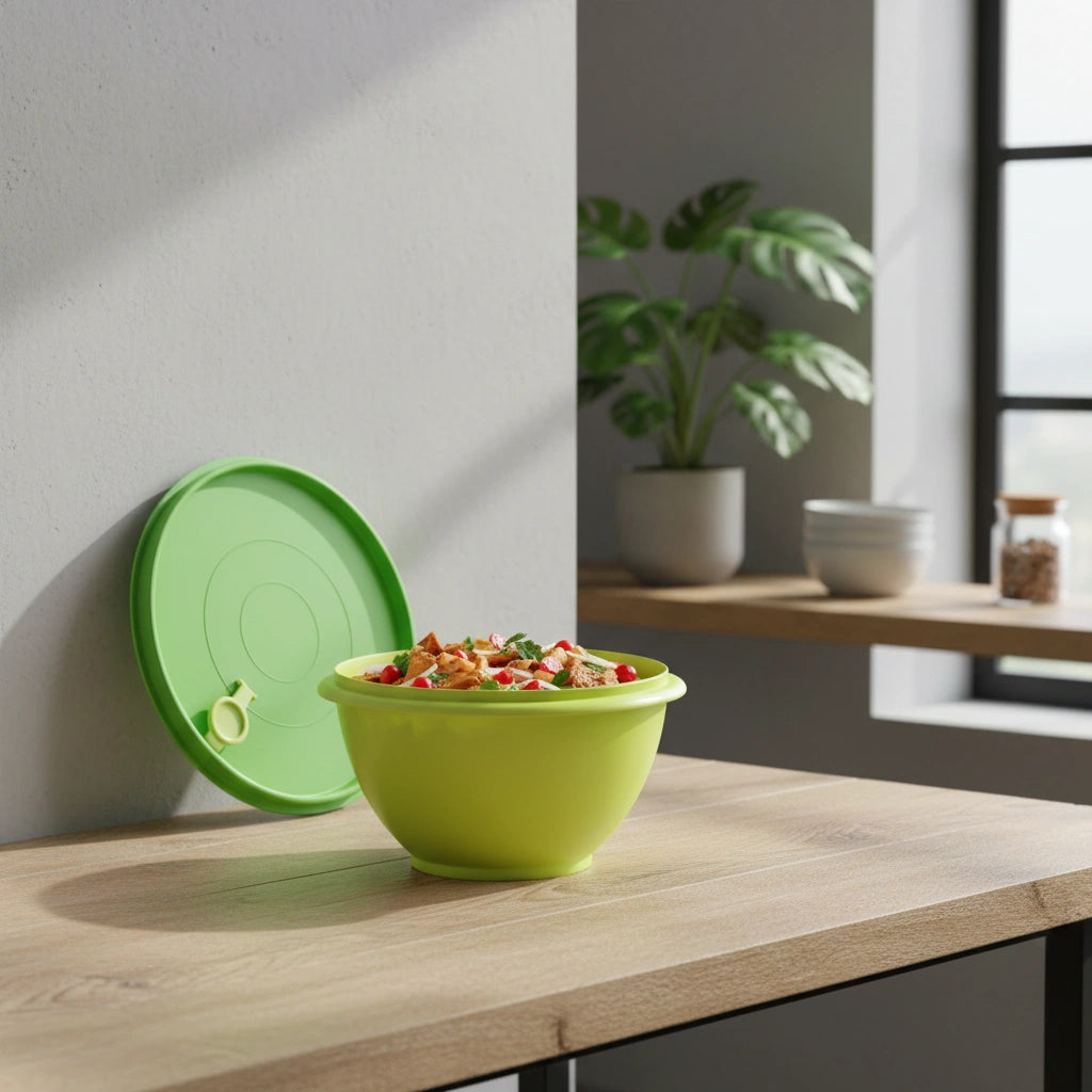 Maxi Bowl Verde Limón con Tapa y Vertedero | 2.4 L