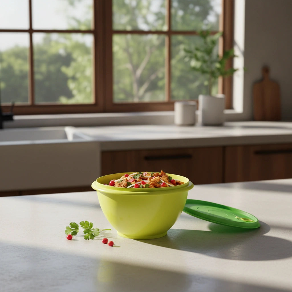 Maxi Bowl Verde Limón con Tapa y Vertedero | 2.4 L