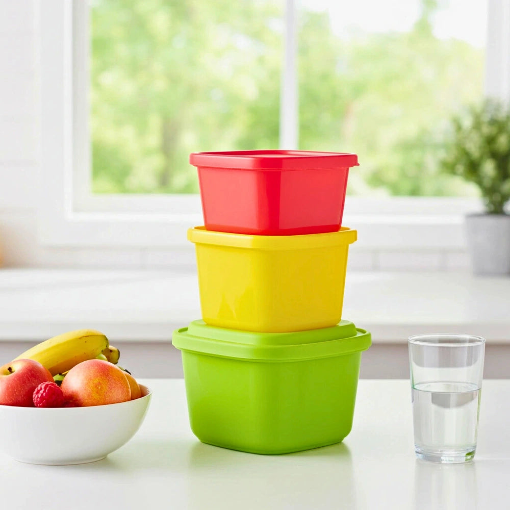Set 3 Contenedores Cuadrados | 380 ml, 850 ml y 1.6 L.
