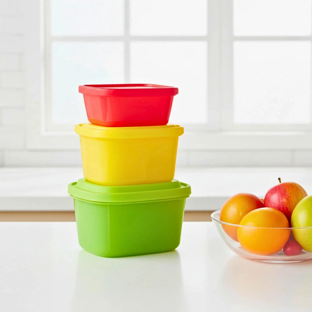 Set 3 Contenedores Cuadrados | 380 ml, 850 ml y 1.6 L.