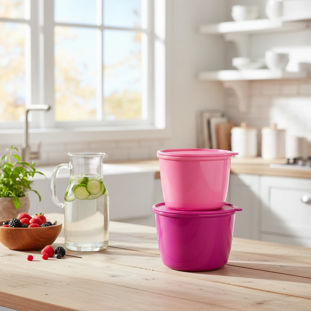 Set 3 Contenedores Rosa 1.6 L, 860 ml y 385 ml