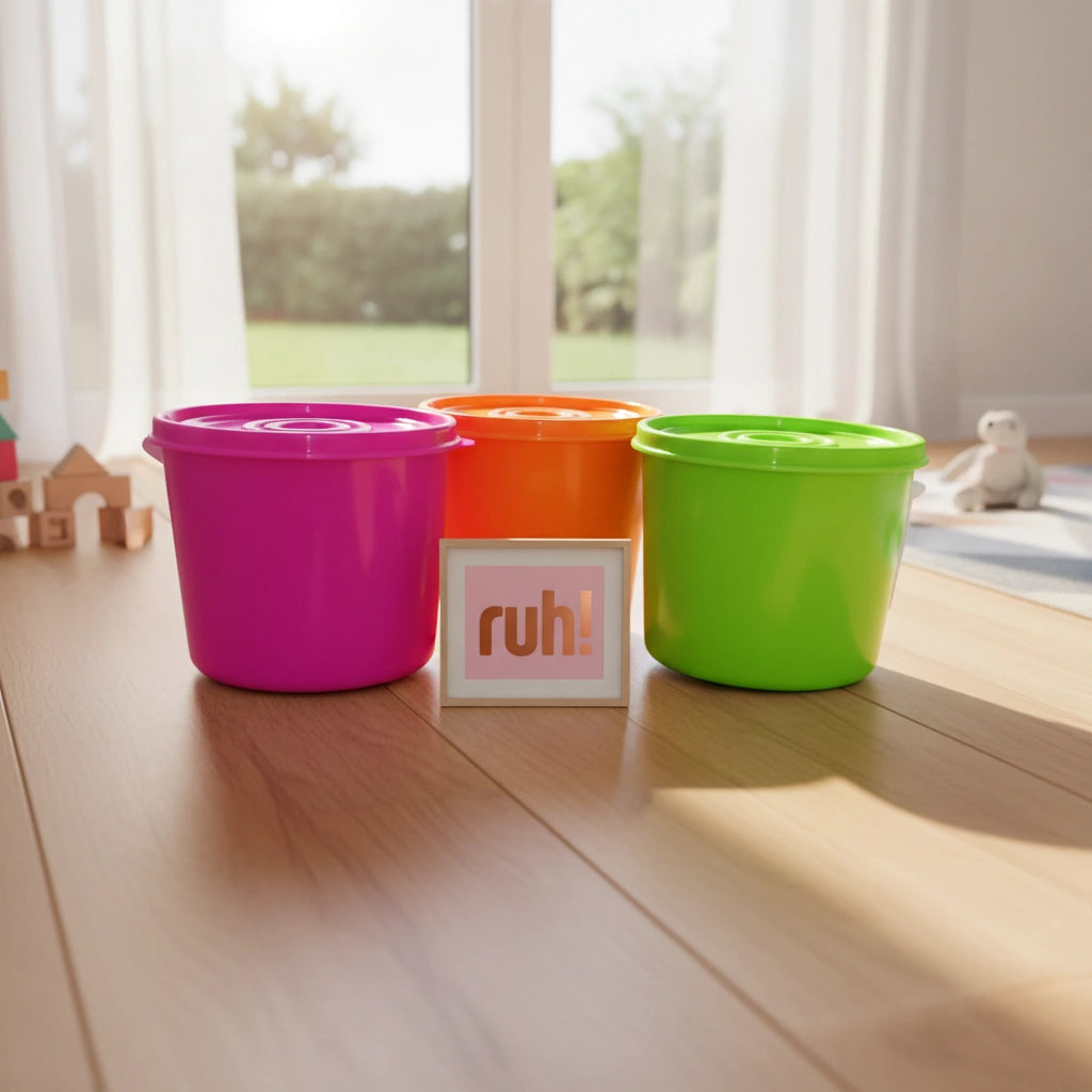 Set 3 Contenedores Tapa 700 ml Multicolor
