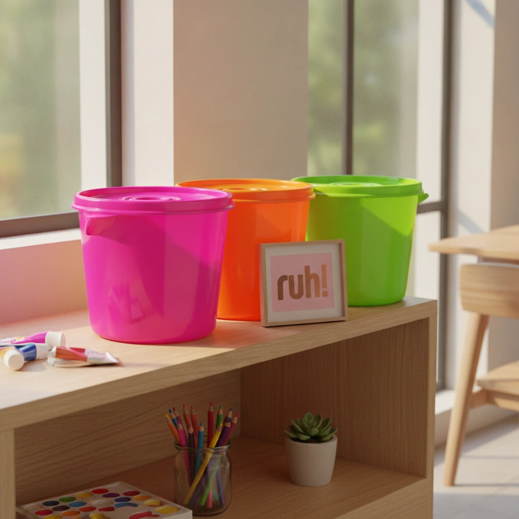 Set 3 Contenedores Tapa 700 ml Multicolor