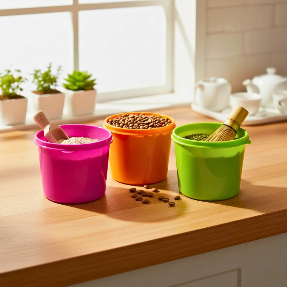 Set 3 Contenedores Tapa 700 ml Multicolor