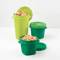Set 3 Contenedores Verdes | Tapa Rosca | 550 ml y 950 ml