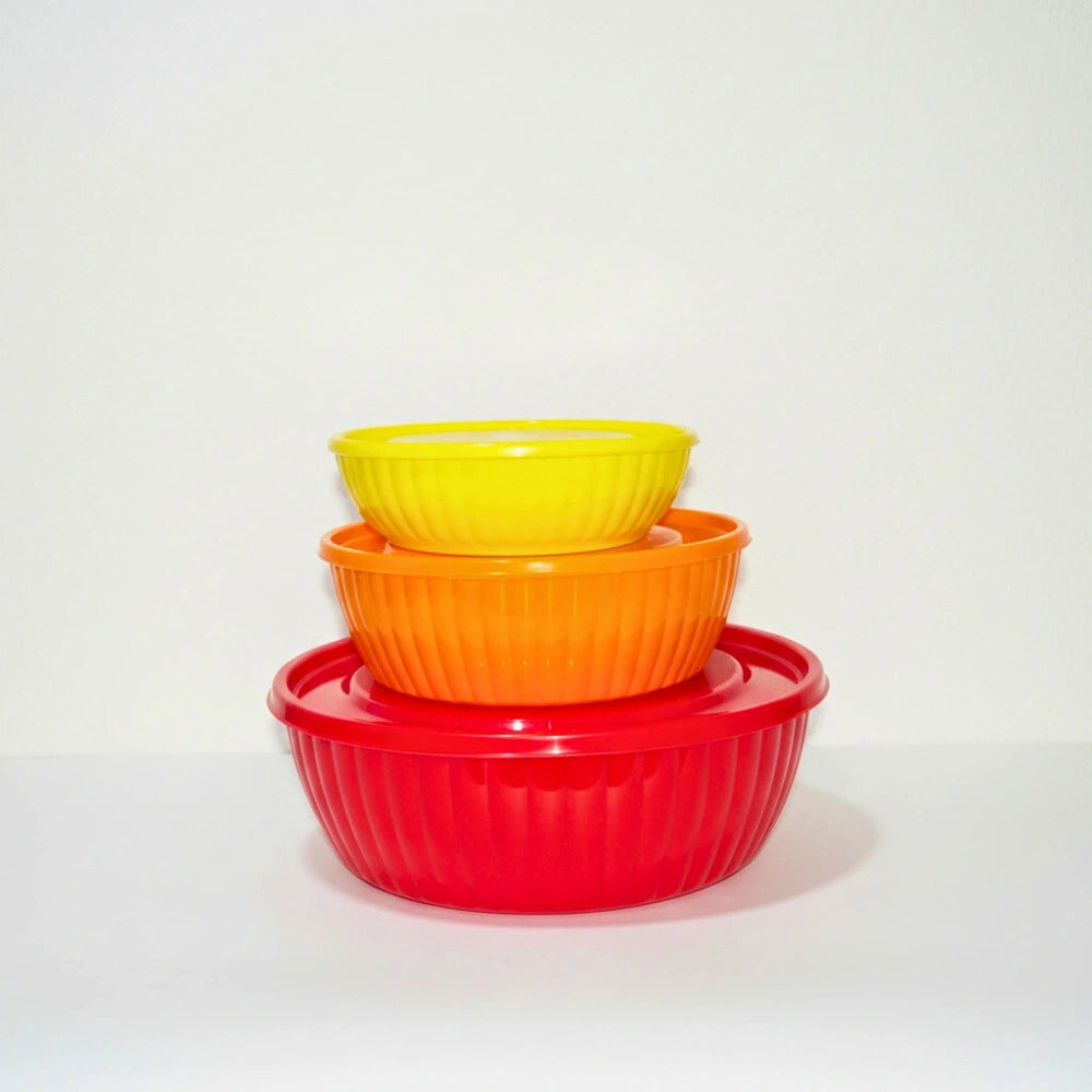 Set 3 Plastirefractarios Multicolor | Válvula | 500 ml, 1.2 L y 2.5 L