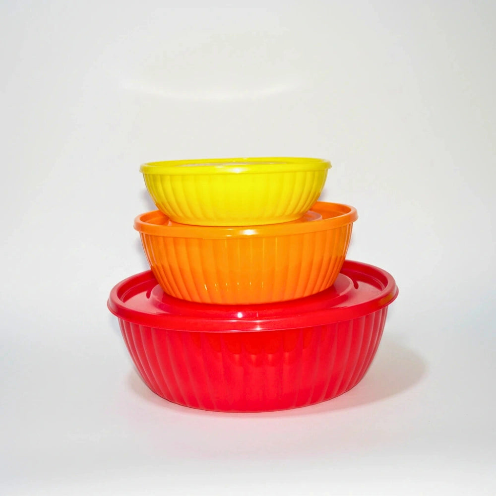 Set 3 Plastirefractarios Multicolor | Válvula | 500 ml, 1.2 L y 2.5 L