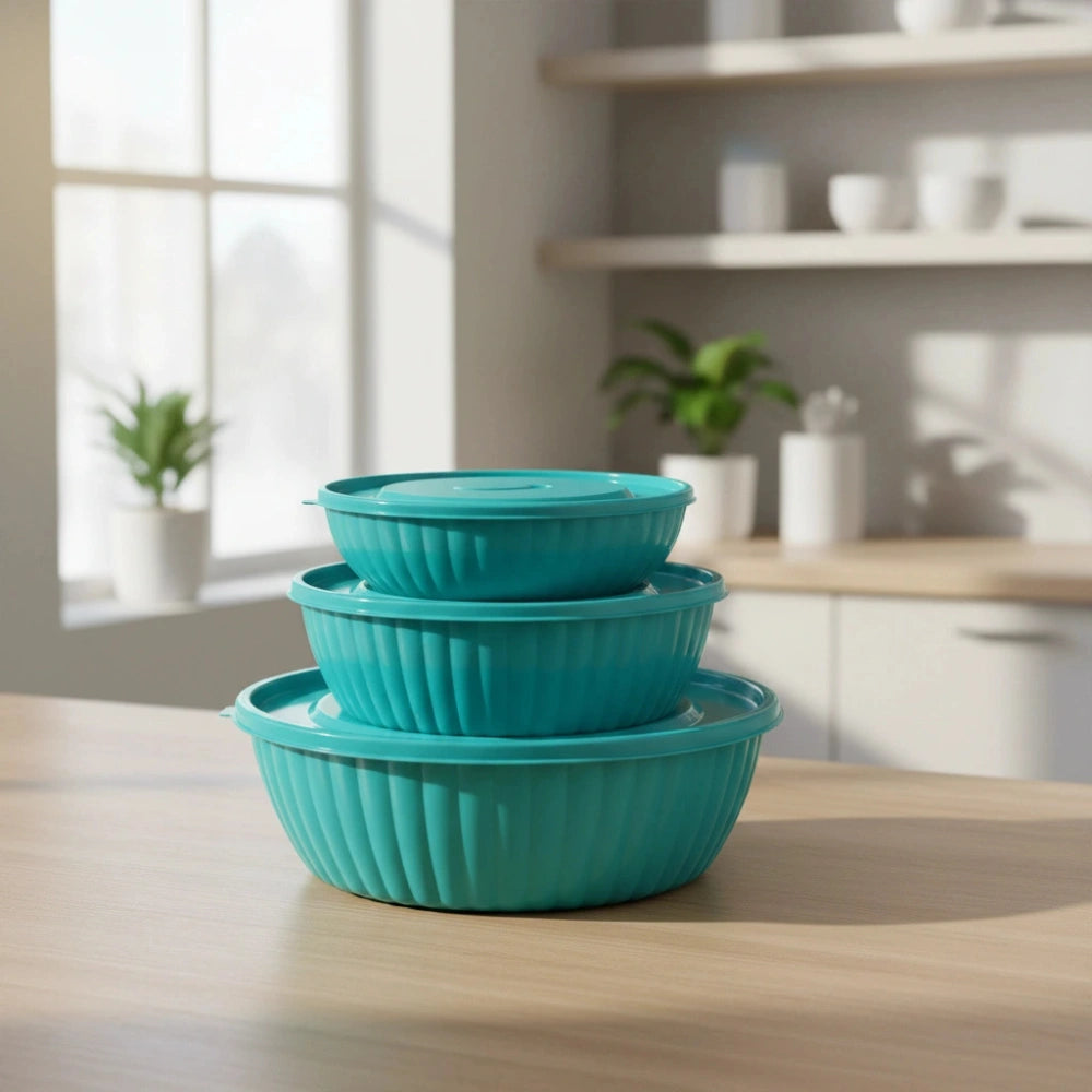 Set 3 Plastirefractarios Turquesa Con Válvula | 500 ml, 1.2 L y 2.5 L