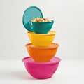 Set 4 Bowls con Tapa Apilables | 1.2 L, 1.8 L, 2.5 L y 4.2 L.