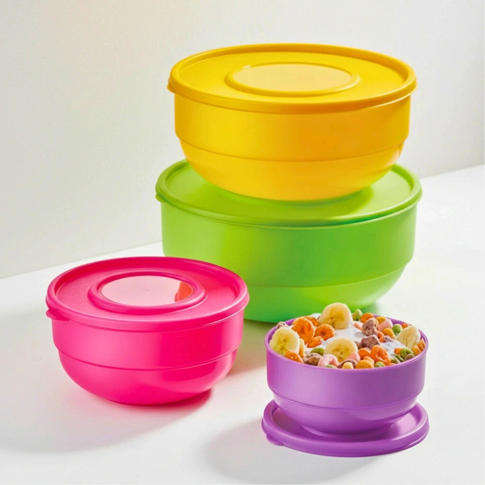 Set 4 Contenedores Redondos | 250 ml, 500 ml, 1 L y 1.5 L.