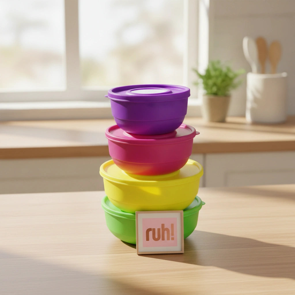 Set 4 Contenedores Redondos | 250 ml, 500 ml, 1 L y 1.5 L.