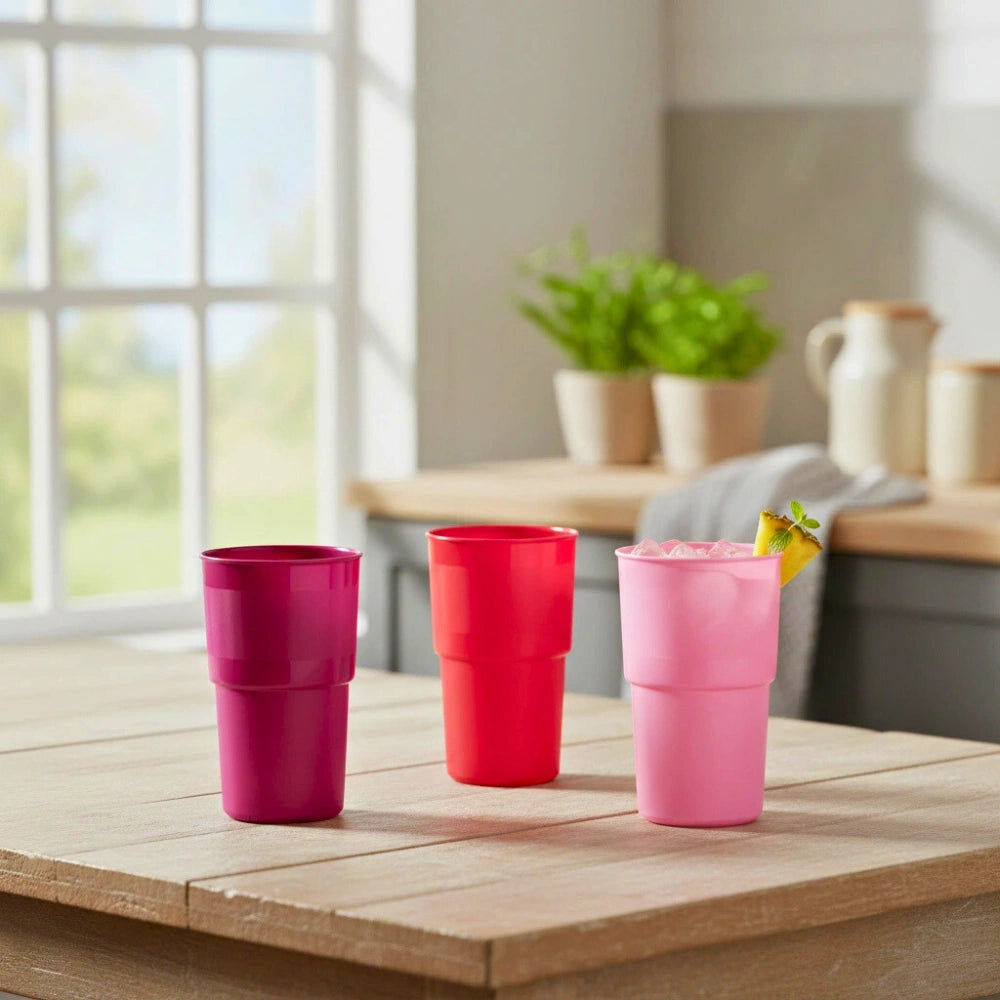 Set 4 Vasos Rosa Guinda 900 ml