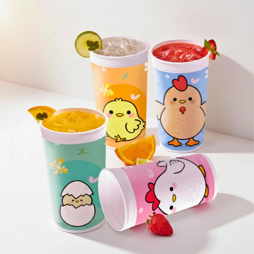 Set 4 Vasos Rosa Guinda 900 ml