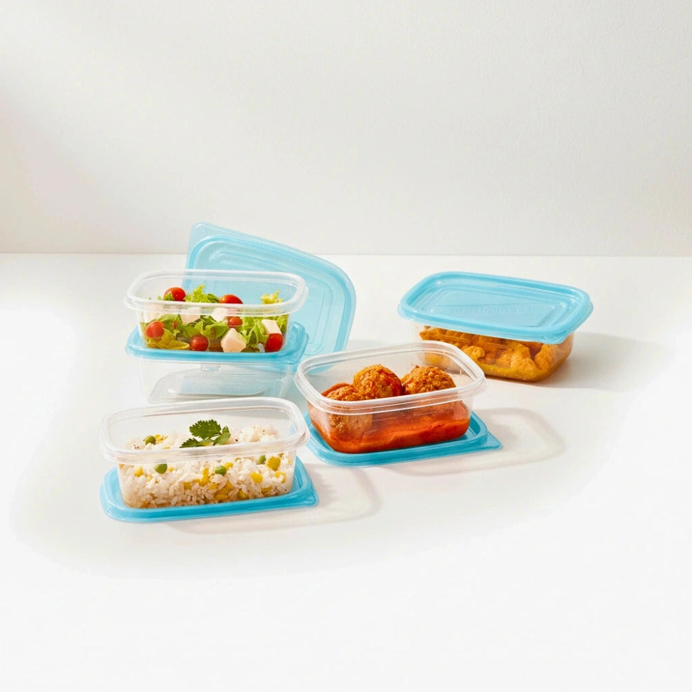 Set 5 Contenedores Plástico Flexible 450 ml