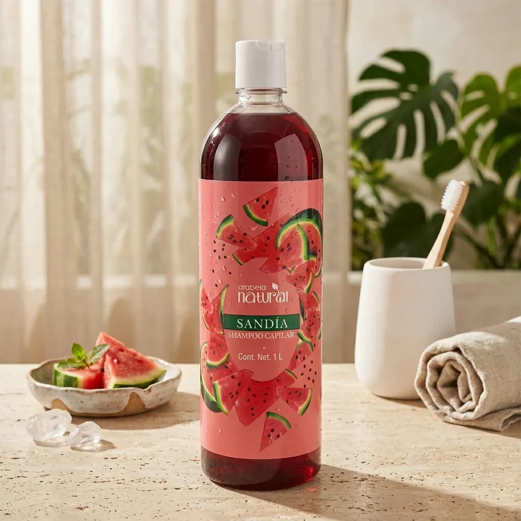 Shampoo Sandia 1 Litro Volumen y Suavidad Cabello