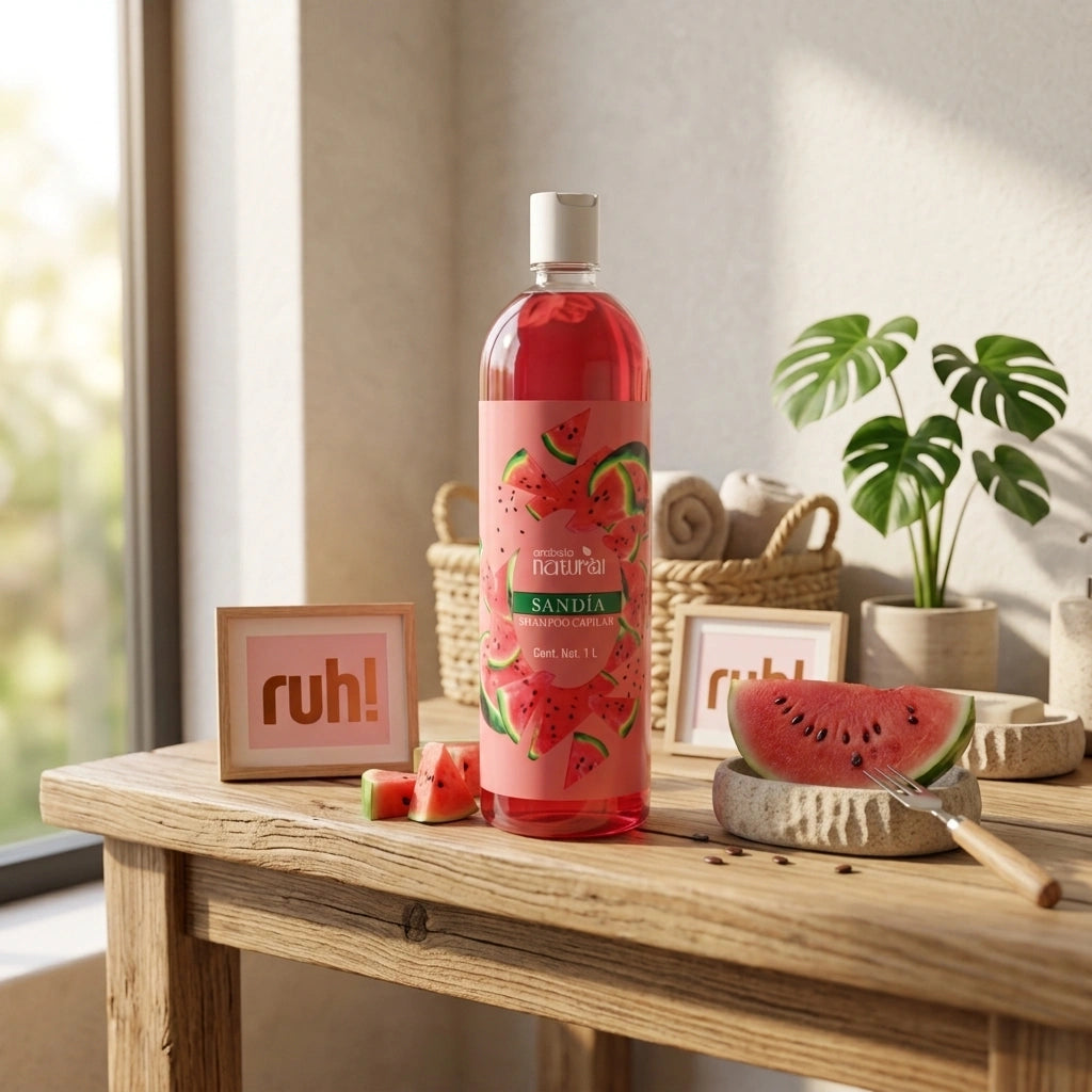 Shampoo Sandia 1 Litro Volumen y Suavidad Cabello