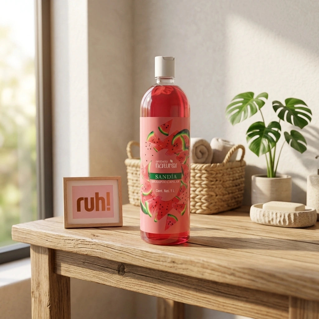 Shampoo Sandia 1 Litro Volumen y Suavidad Cabello