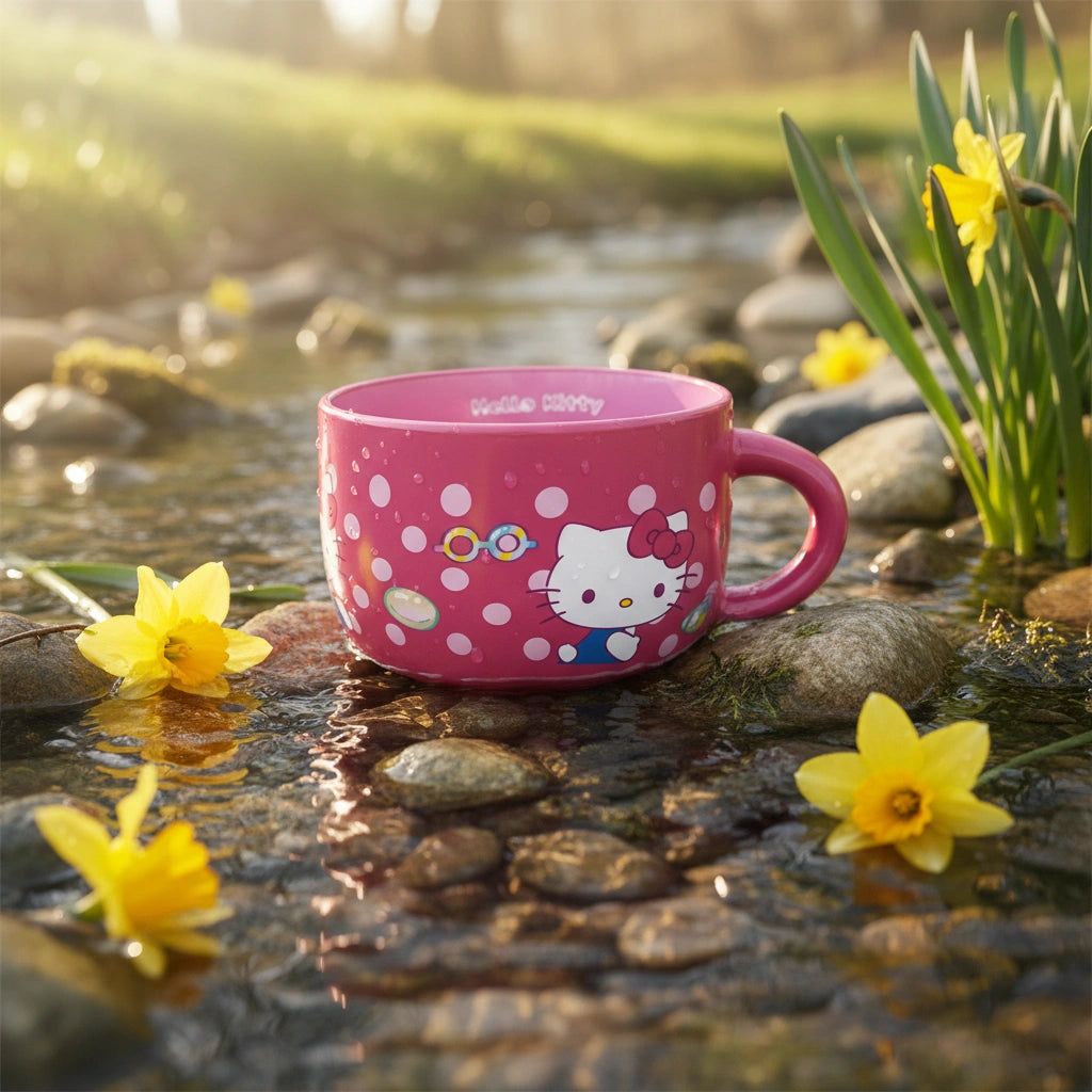 Taza de Cerámica Roja Hello Kitty Cap. 650 ml