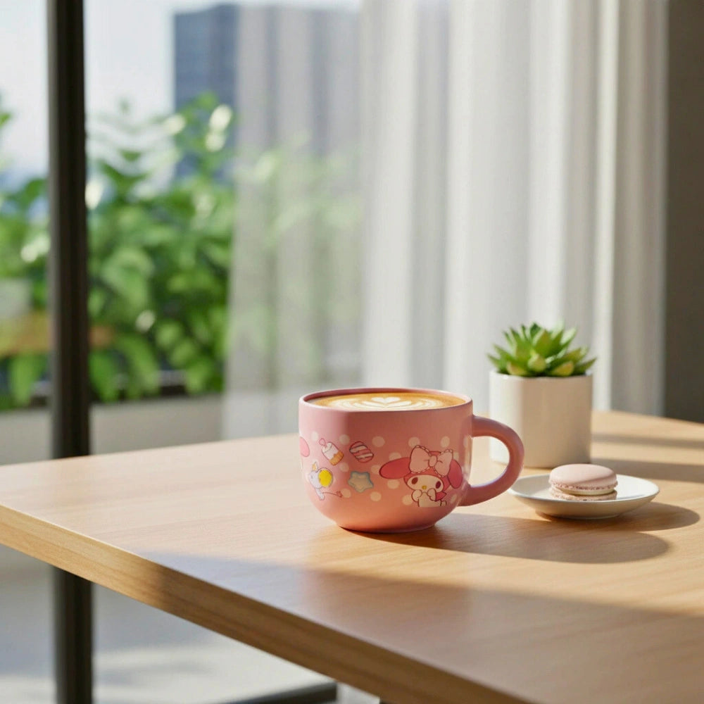 Taza de Cerámica Rosa My Melody Cap. 650 ml