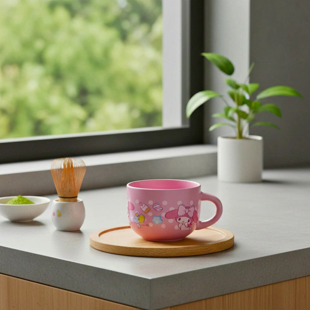 Taza de Cerámica Rosa My Melody Cap. 650 ml