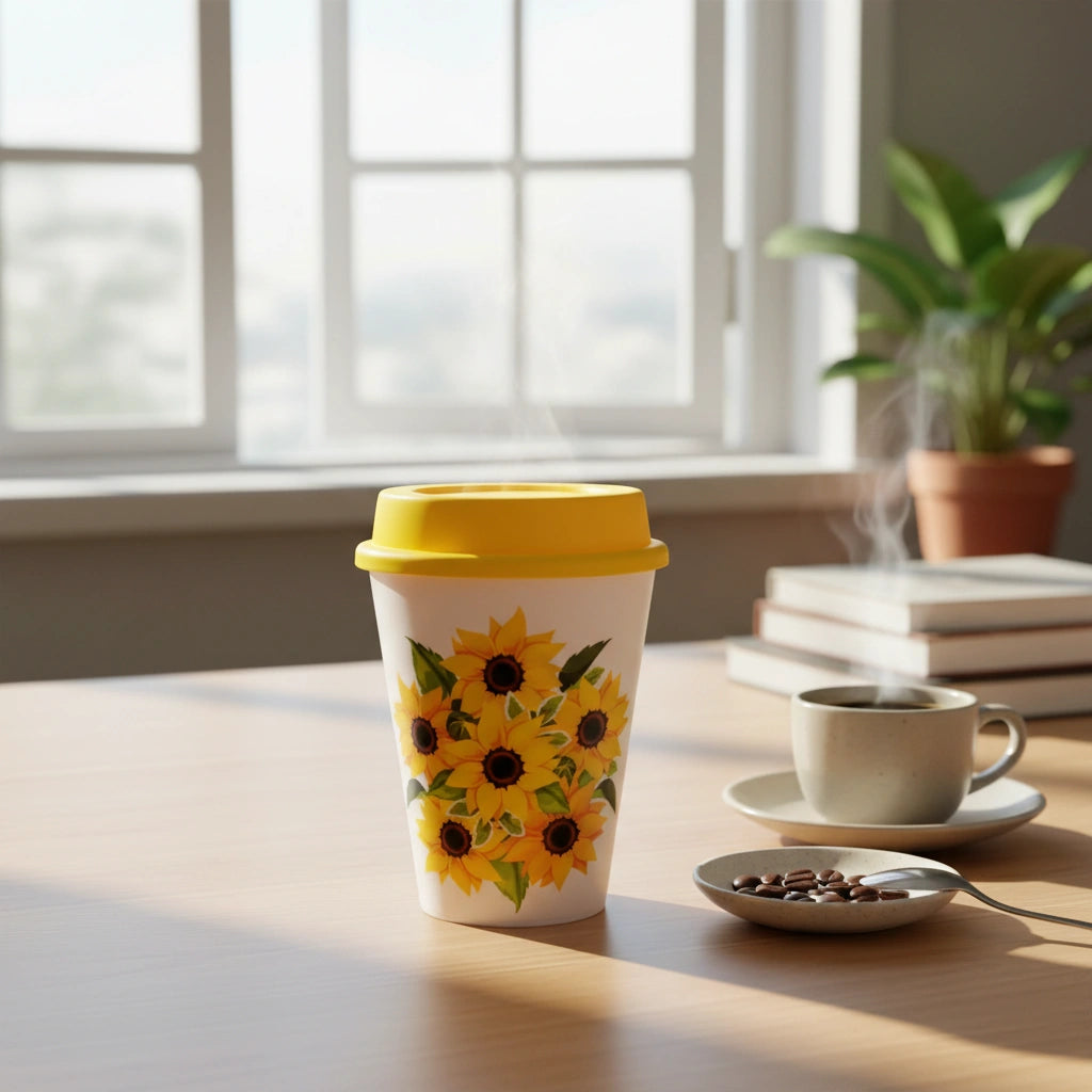 Vaso Reutilizable Girasol 280 ml